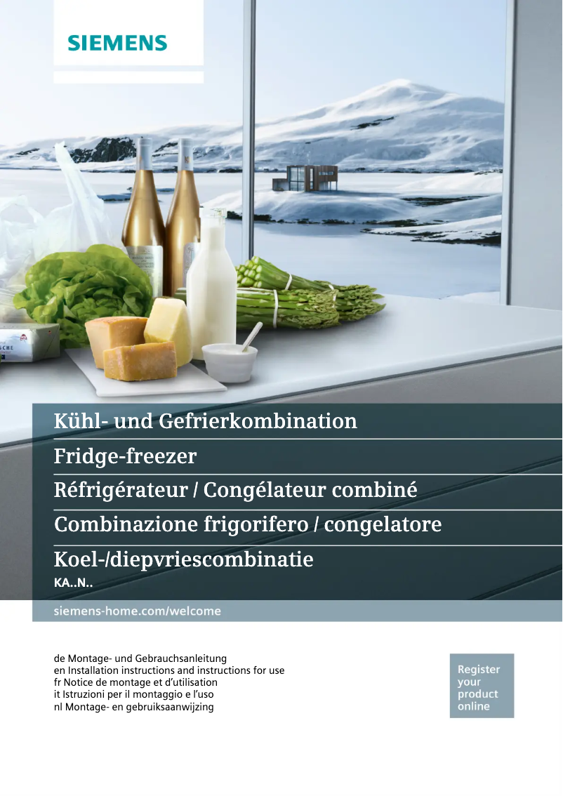 Page n°1 - Manuel utilisateur Siemens KA62NV40