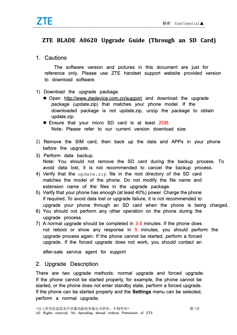 Image de la première page du manuel de l'appareil Blade A0620