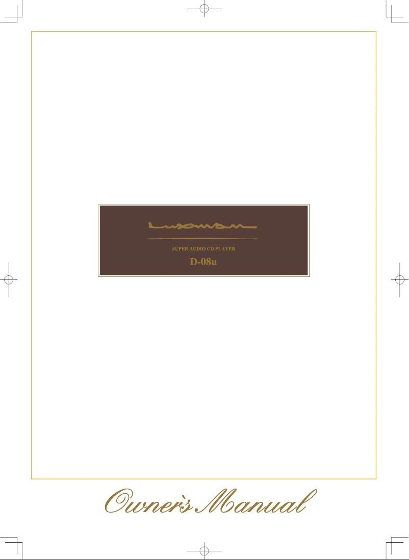 Image de la première page du manuel de l'appareil D-08u