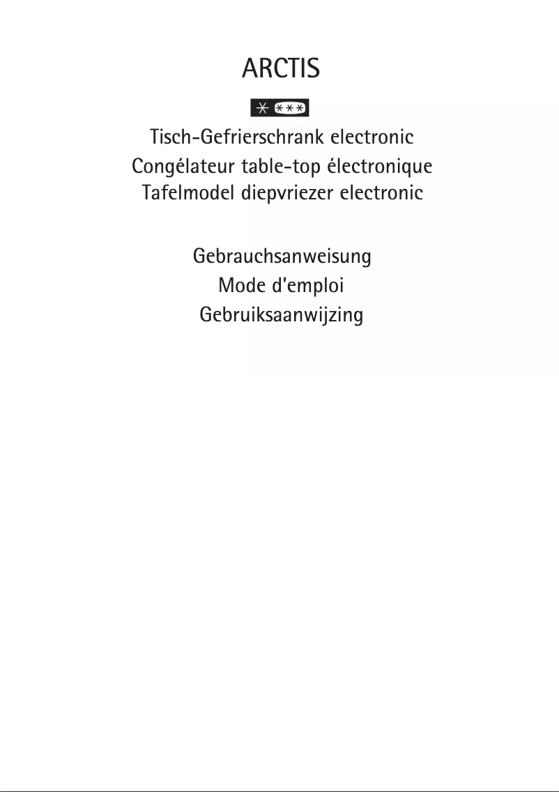 Page 1 de la notice Manuel utilisateur AEG Arctis 75100GA1