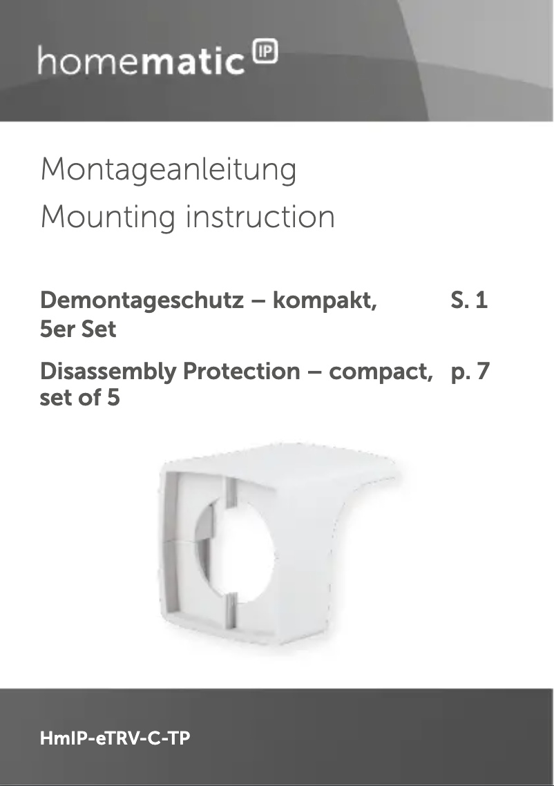 Image de la première page du manuel de l'appareil HMIP-ETRV-C-TP