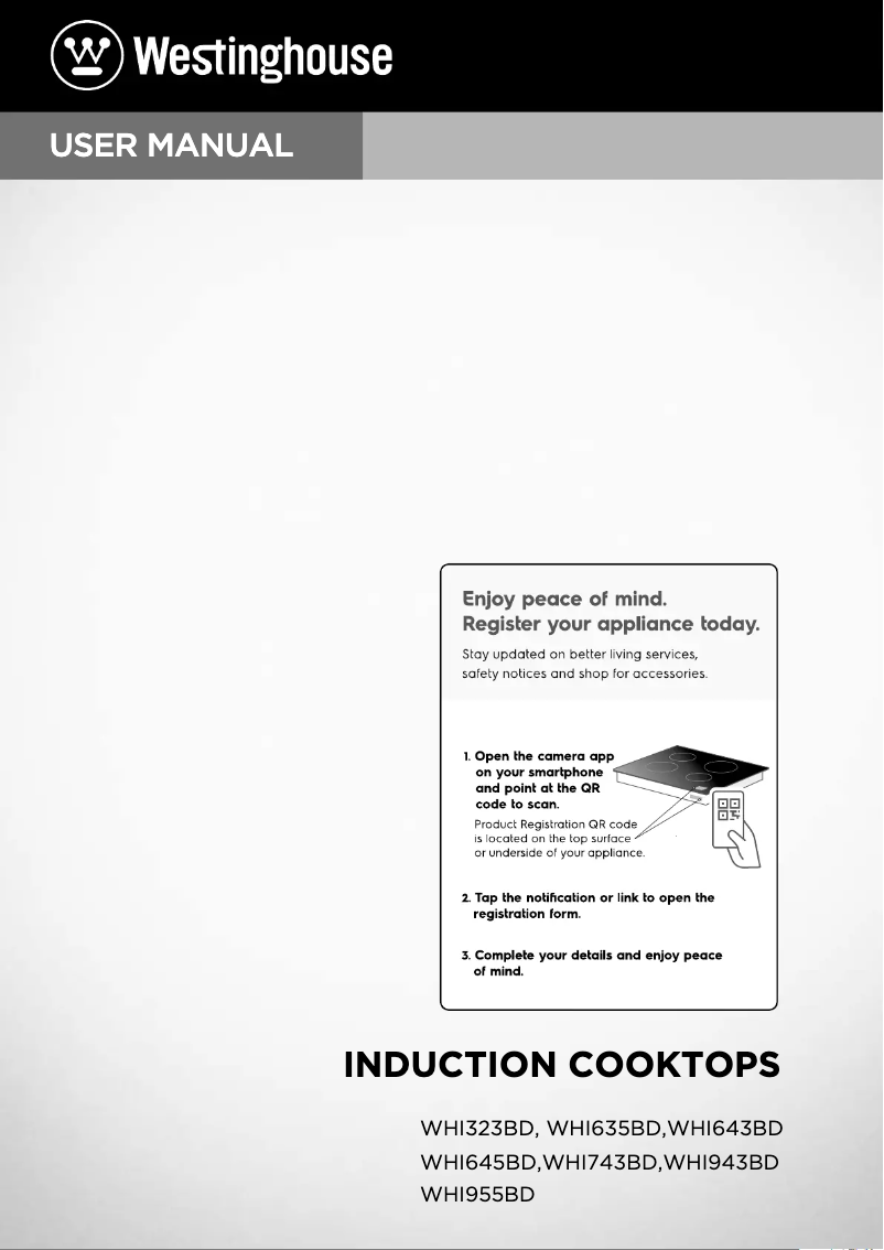 Page 1 de la notice Manuel utilisateur Westinghouse WHI323BD