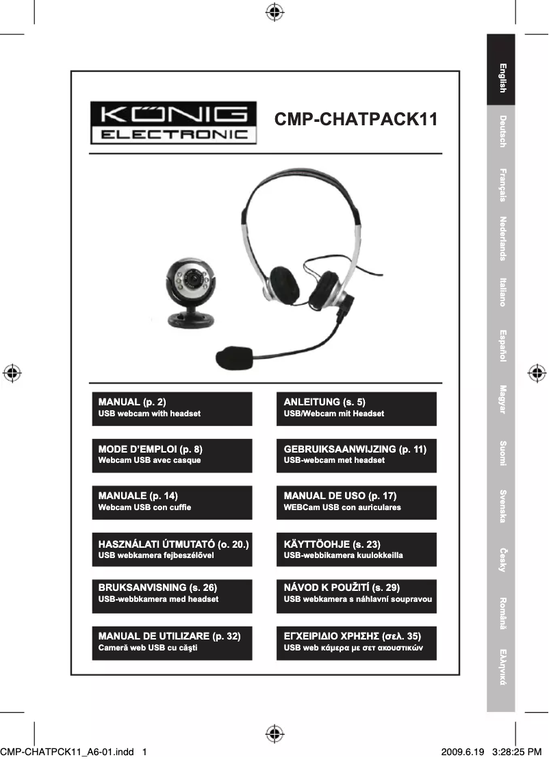 Page 1 de la notice Manuel utilisateur Konig CMP-CHATPACK11