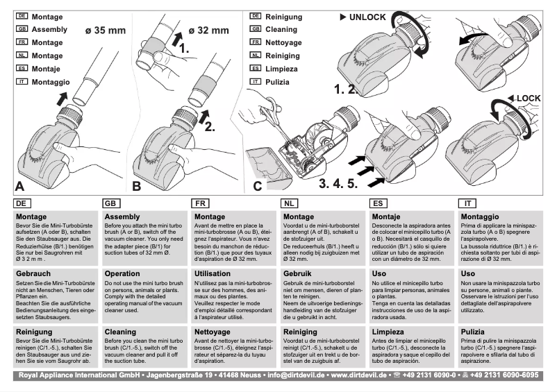 Page n°1 - Manuel utilisateur Dirt Devil M219