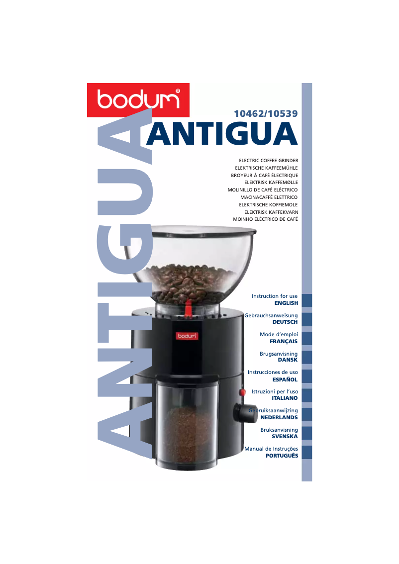 Página 1 del manual Manual de usuario Bodum Antigua 10539