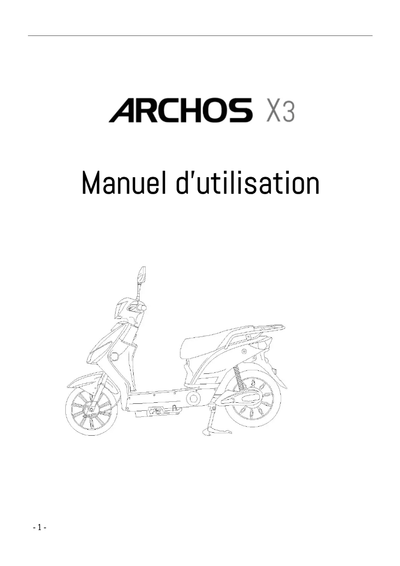 Image de la première page du manuel de l'appareil X3