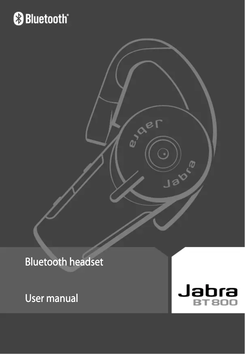 Page n°1 - Manuel utilisateur Jabra BT800