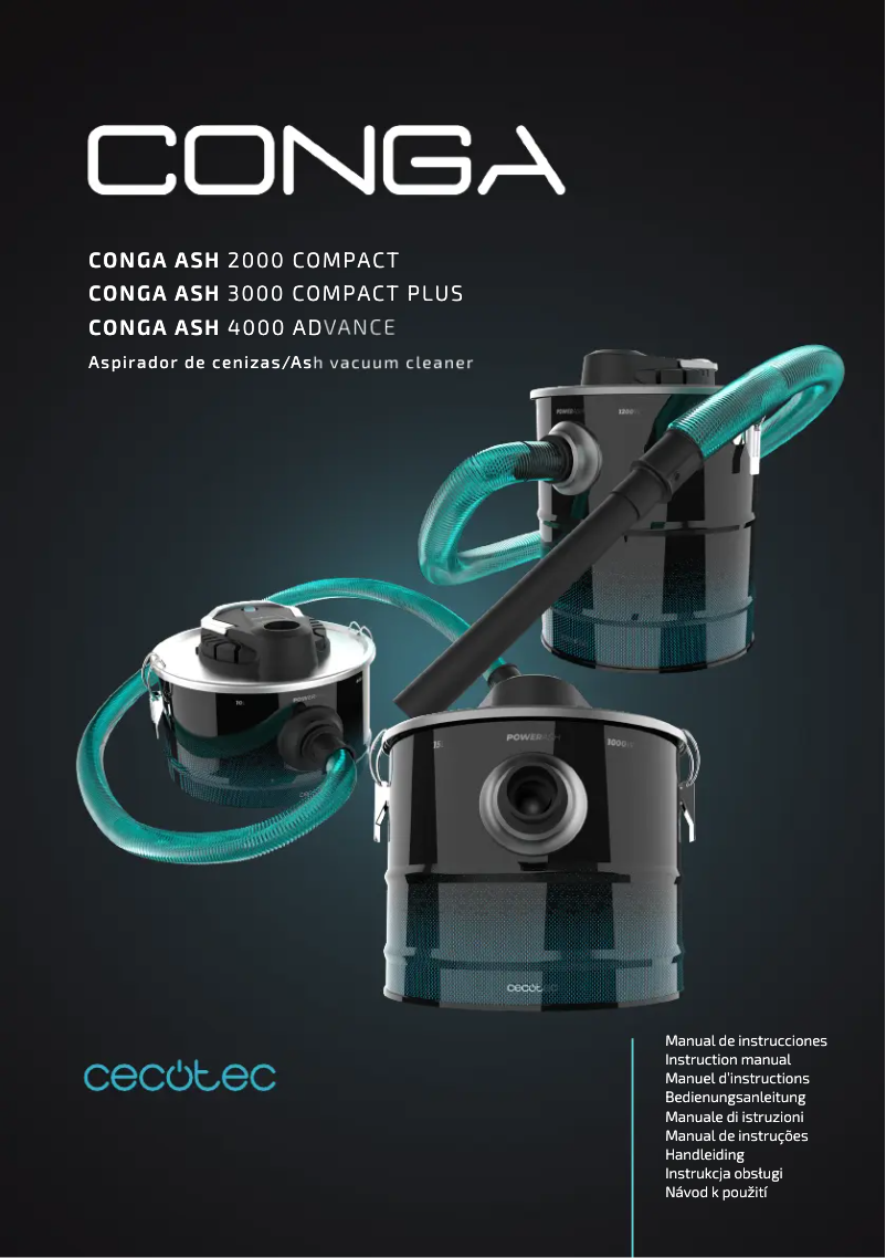 Image de la première page du manuel de l'appareil Conga Ash 4000 Advance