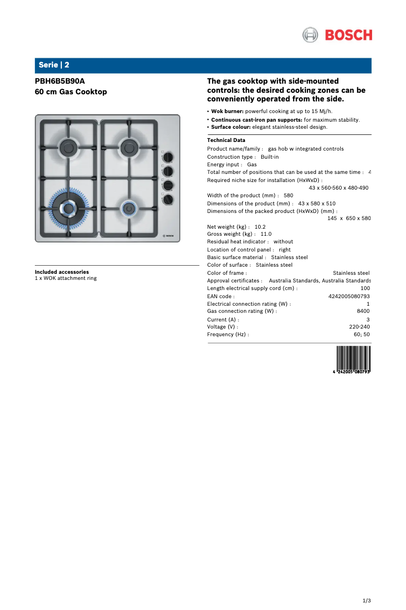 Imagen de la primera página del manual del dispositivo PBH6B5B90A