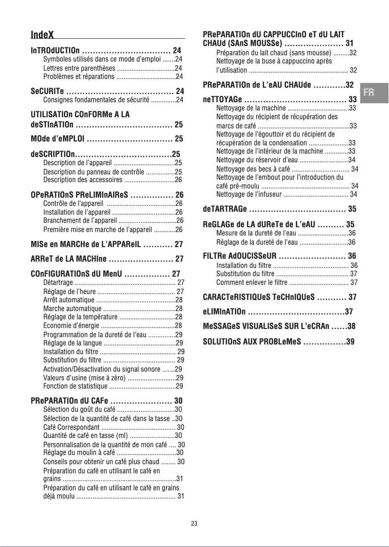 Page n°1 - Manuel utilisateur DeLonghi ECAM23.420.SR