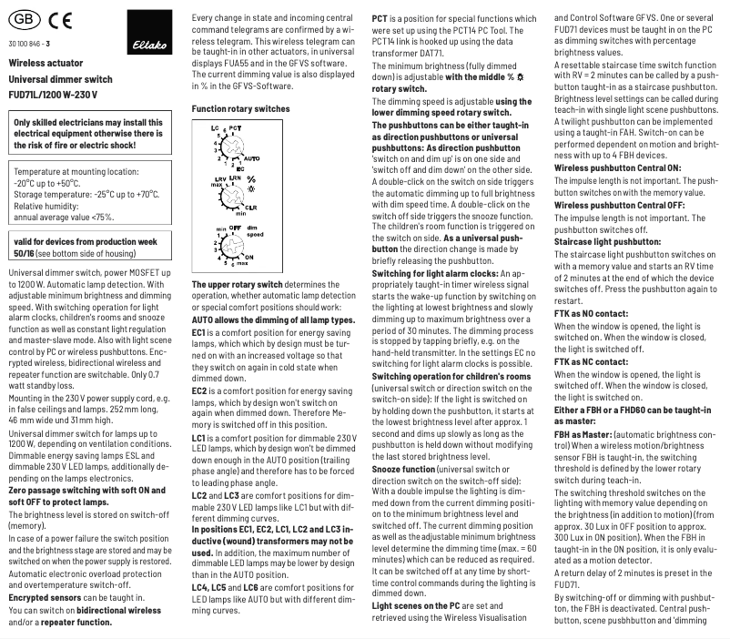 Image de la première page du manuel de l'appareil FUD71L