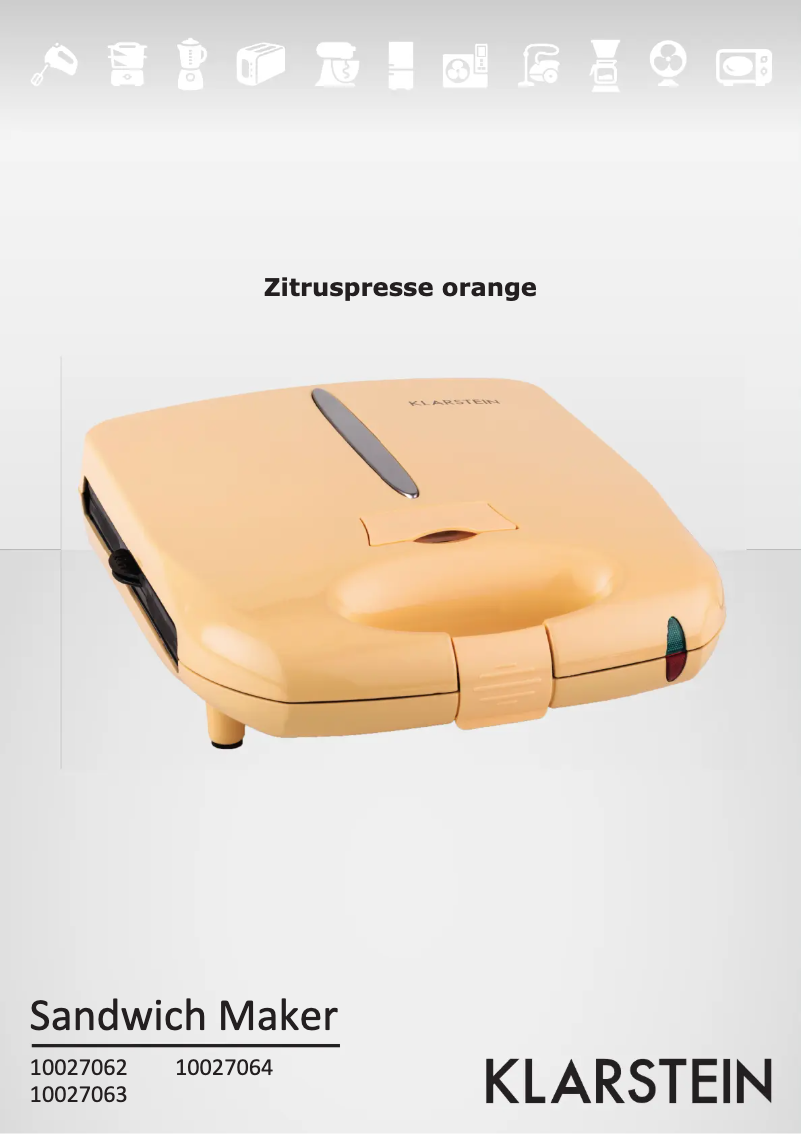 Image de la première page du manuel de l'appareil 10027062