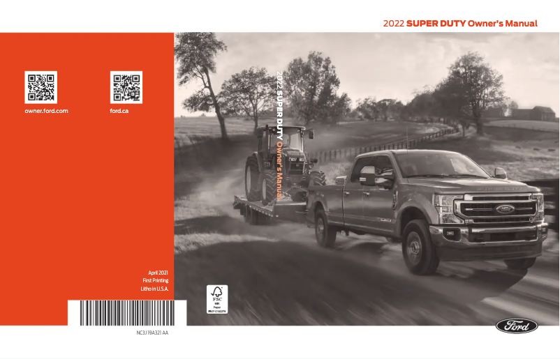 Page n°1 - Manuel utilisateur Ford Super Duty (2022)