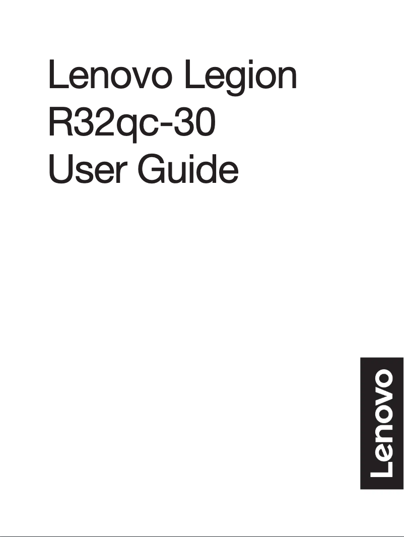 Page n°1 - Manuel utilisateur Lenovo Legion R32qc-30