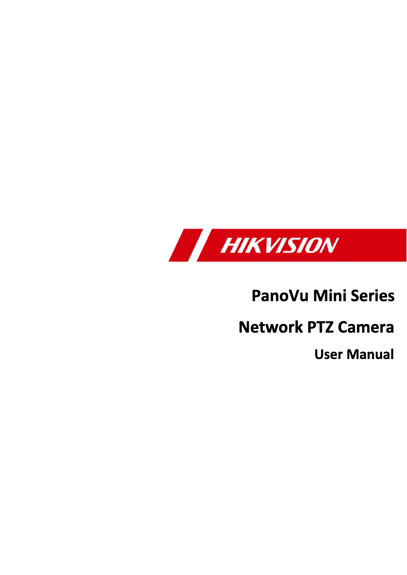 Page 1 de la notice Manuel utilisateur Hikvision PanoVu DS-2PT5326IZ-DE