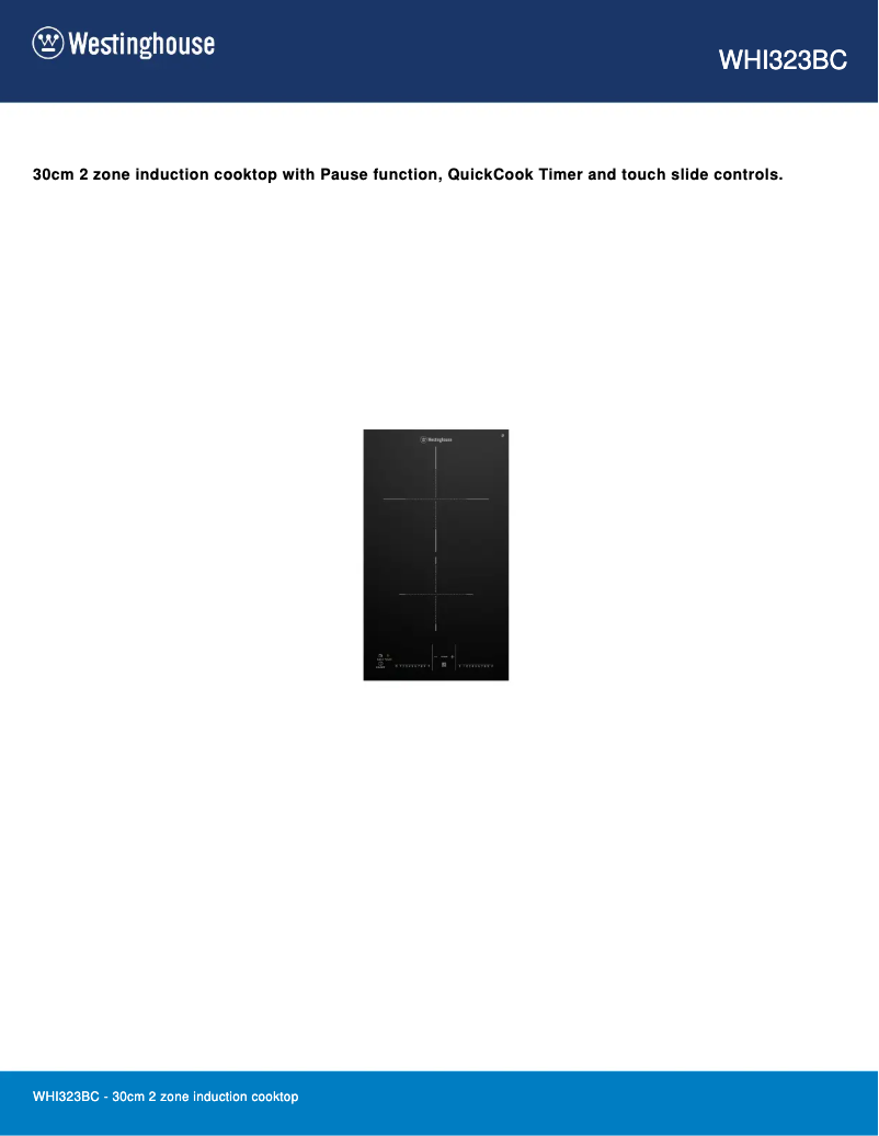 Page n°1 - Fiche technique Westinghouse WHI323BC