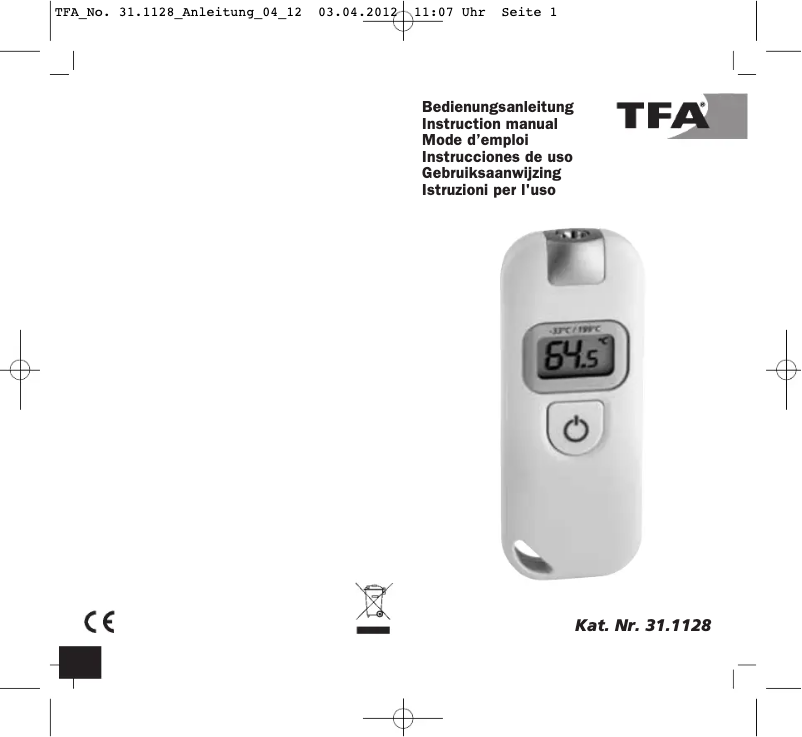 Page 1 de la notice Manuel utilisateur TFA Slim Flash 31.1128