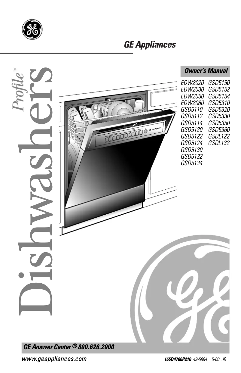 Page 1 de la notice Manuel d'utilisation et d'entretien GE Profile Triton GSD5150FCC