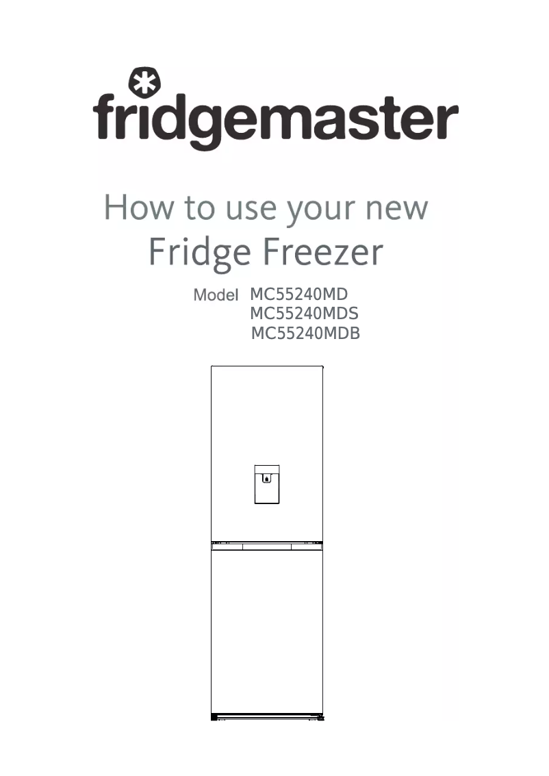 Page n°1 - Manuel utilisateur Fridgemaster MC55240MDB