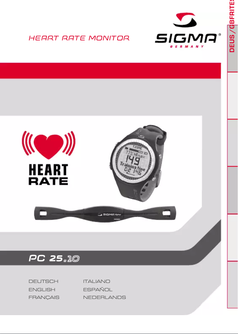 Page n°1 - Manuel utilisateur Sigma PC 25.10