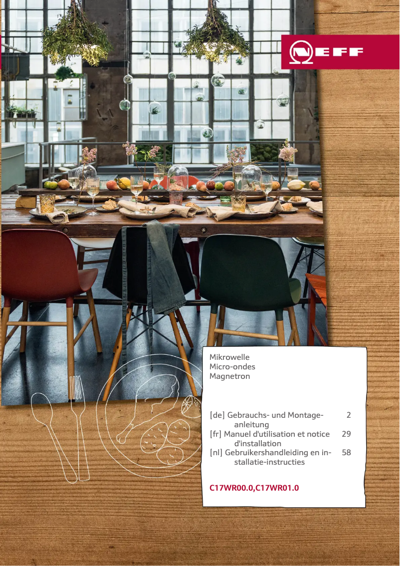 Page 1 de la notice Guide d'installation Neff C17WR00N0