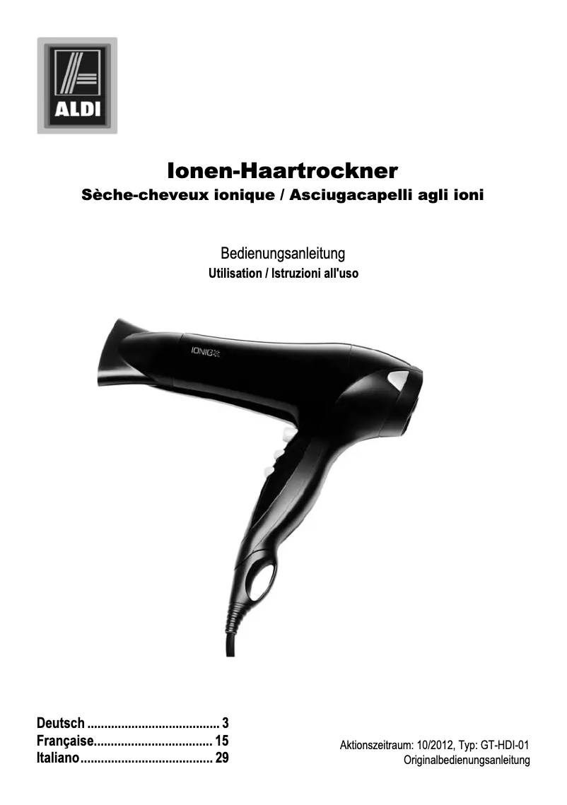 Page 1 de la notice Manuel utilisateur Inotec GT-HDI-01