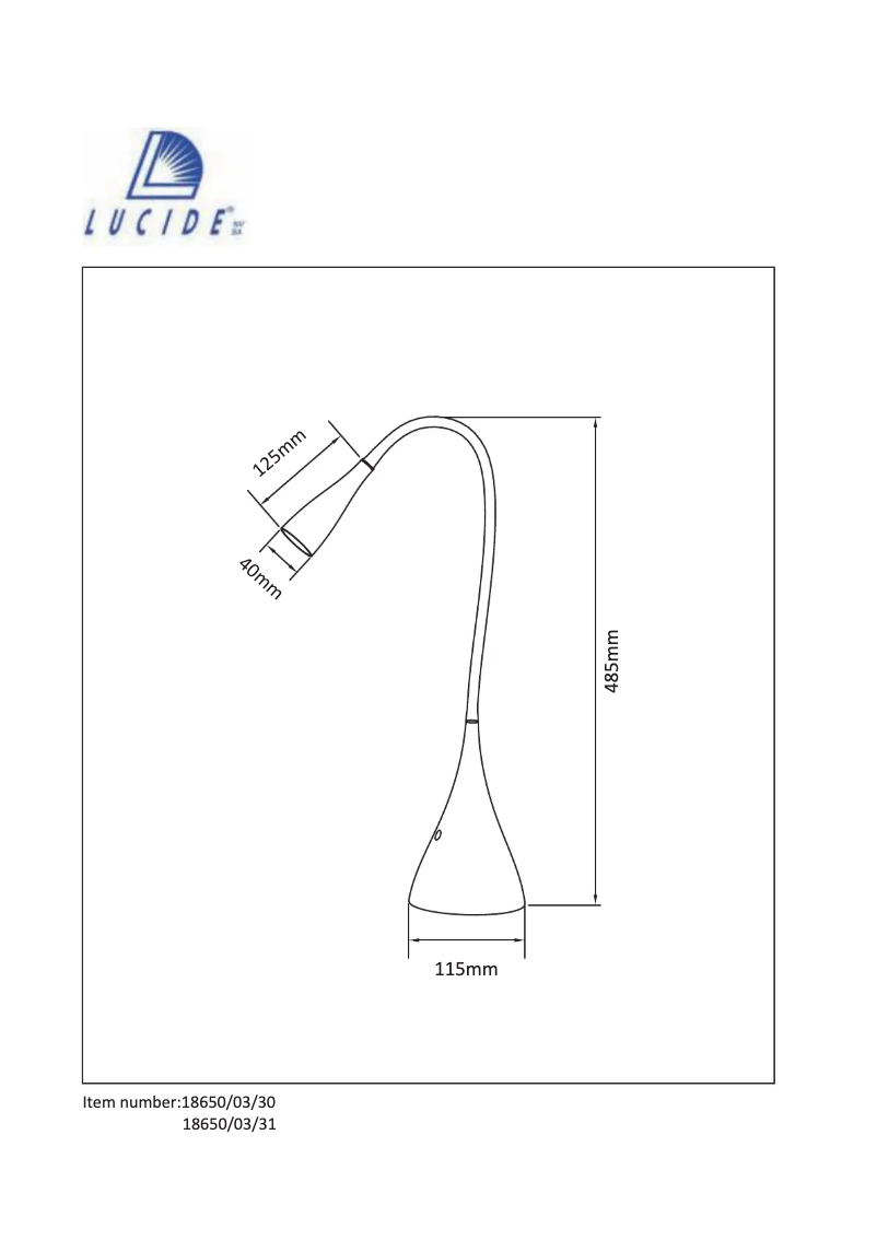 Page n°1 - Manuel utilisateur Lucide Zozy