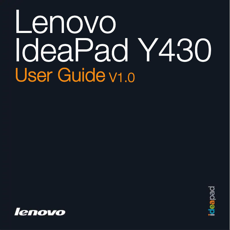 Page n°1 - Manuel utilisateur Lenovo IdeaPad Y430