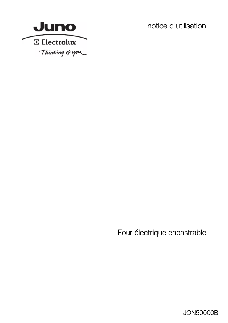 Image de la première page du manuel de l'appareil JON50000X