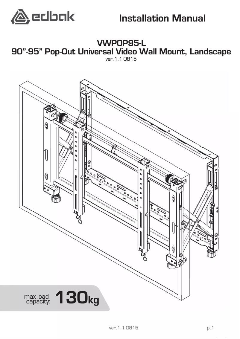 Page 1 de la notice Manuel utilisateur Edbak VWPOP95-L