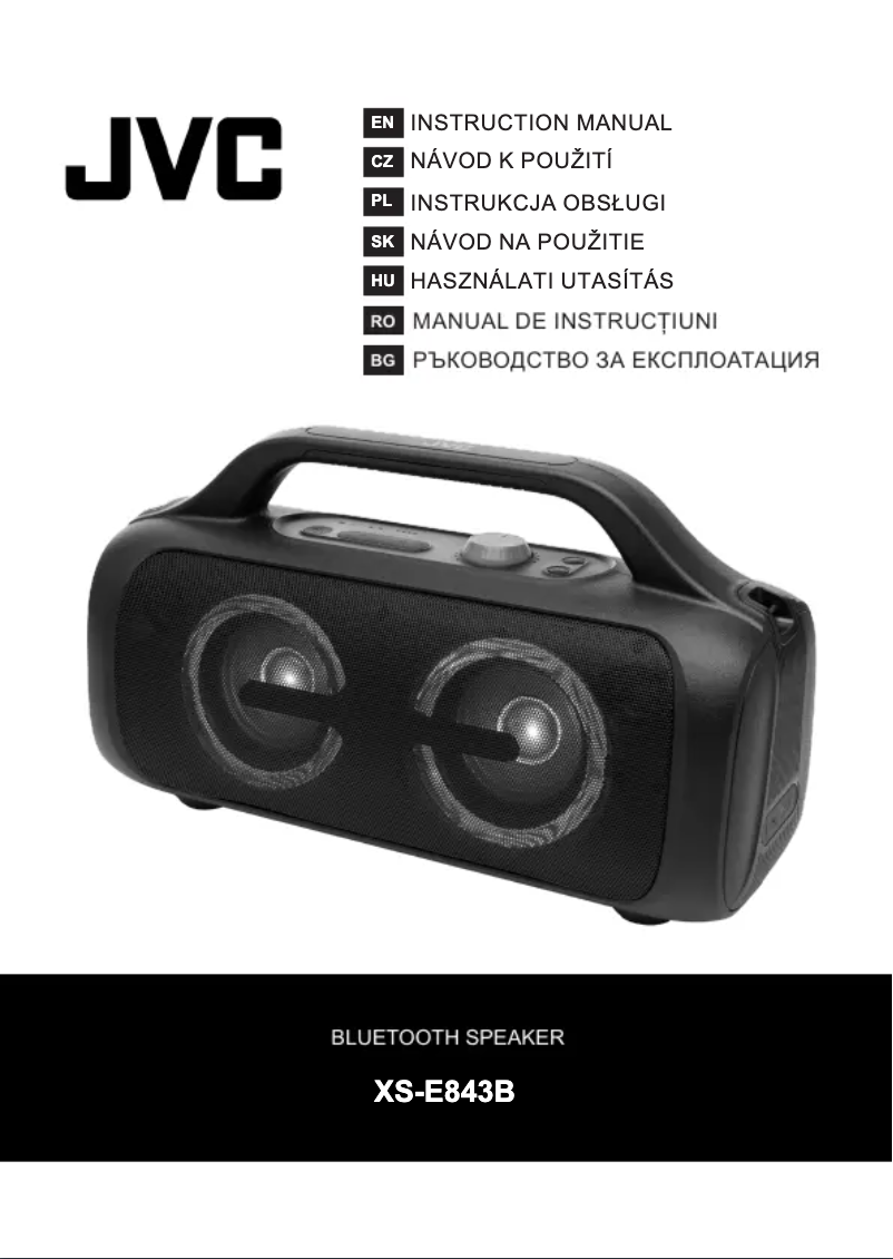 Page 1 de la notice Manuel utilisateur JVC XS-E843