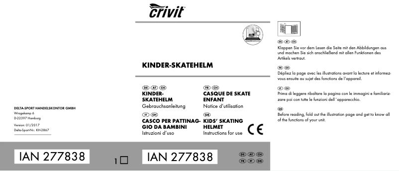 Page 1 de la notice Manuel utilisateur Crivit IAN 327347