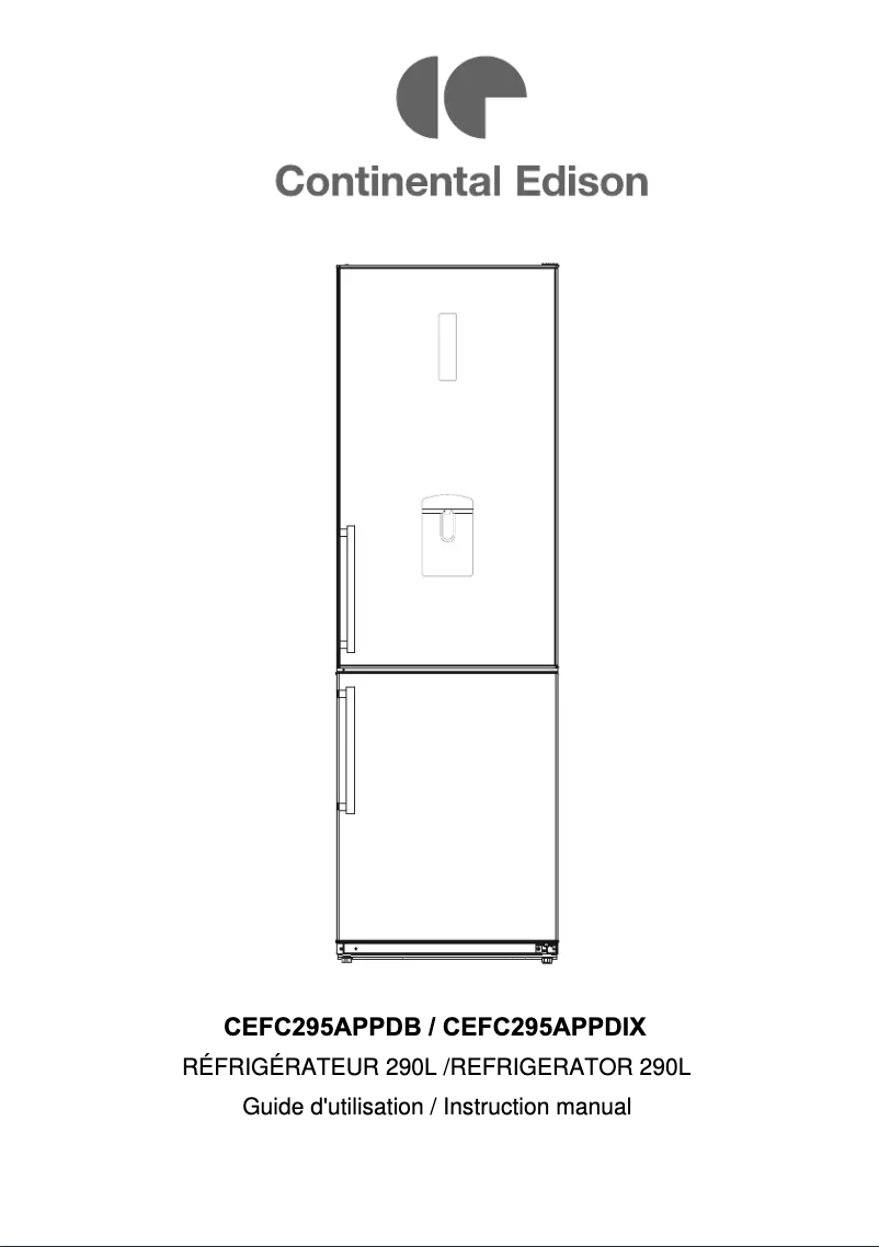 Page n°1 - Manuel utilisateur Continental Edison CEFC295APPDIX