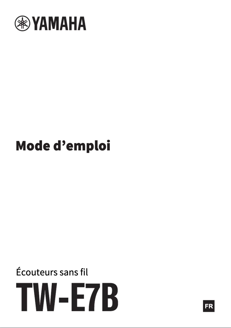 Page 1 de la notice Manuel utilisateur Yamaha TW-E7B
