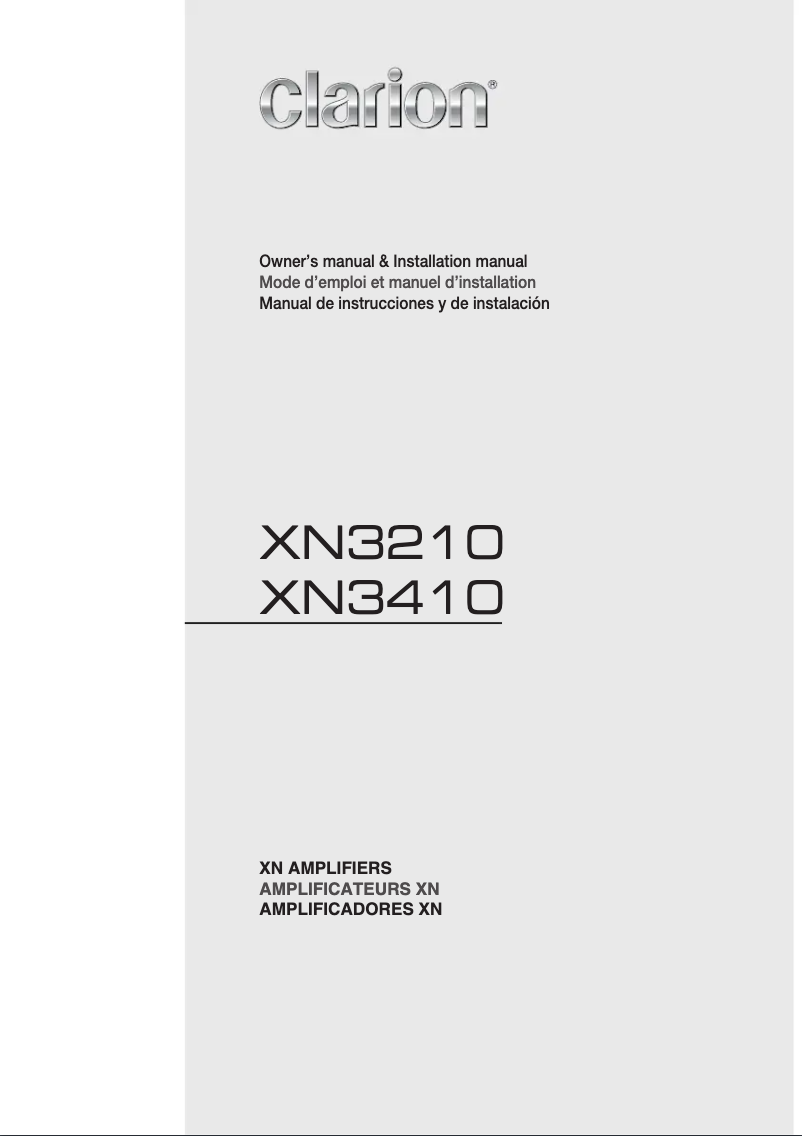 Page 1 de la notice Manuel utilisateur Clarion XN3410