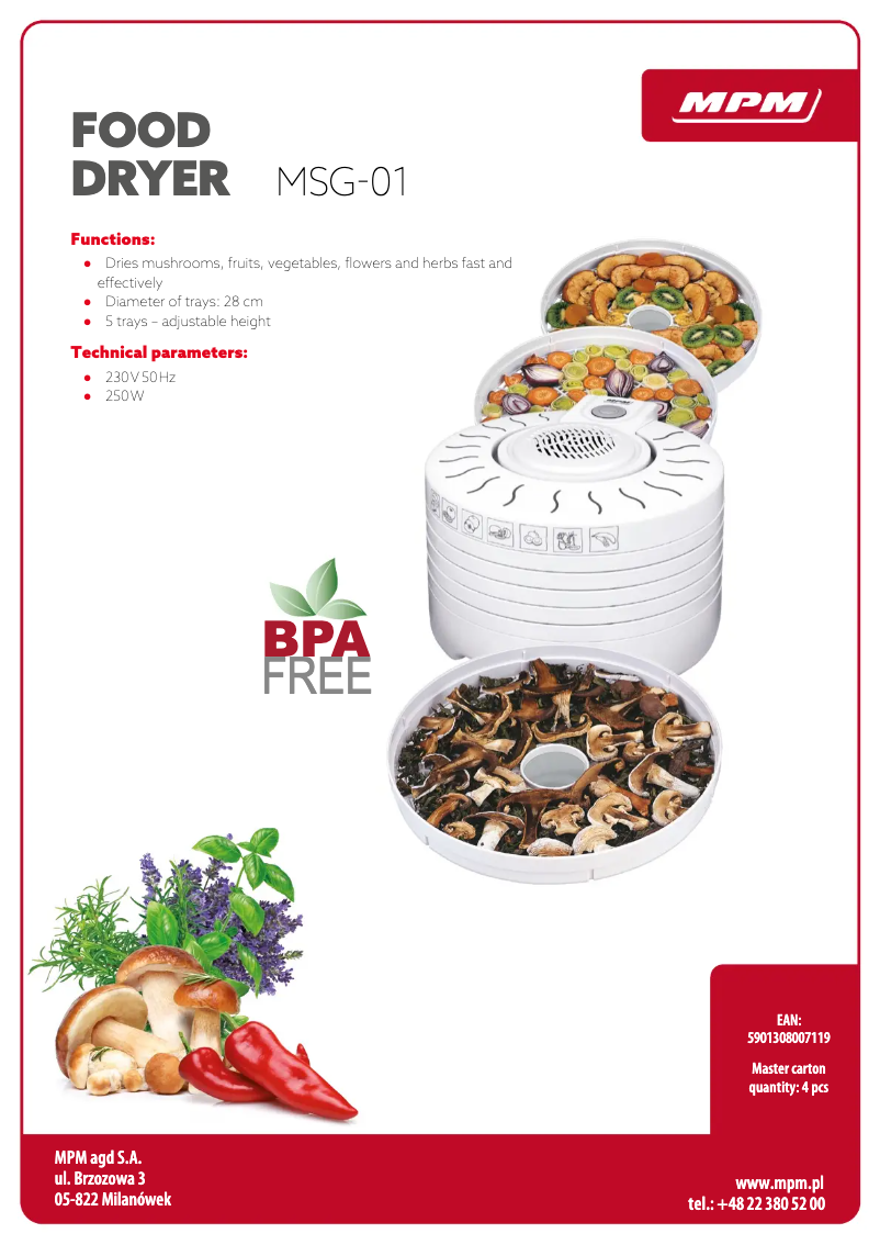 Image de la première page du manuel de l'appareil MSG-01