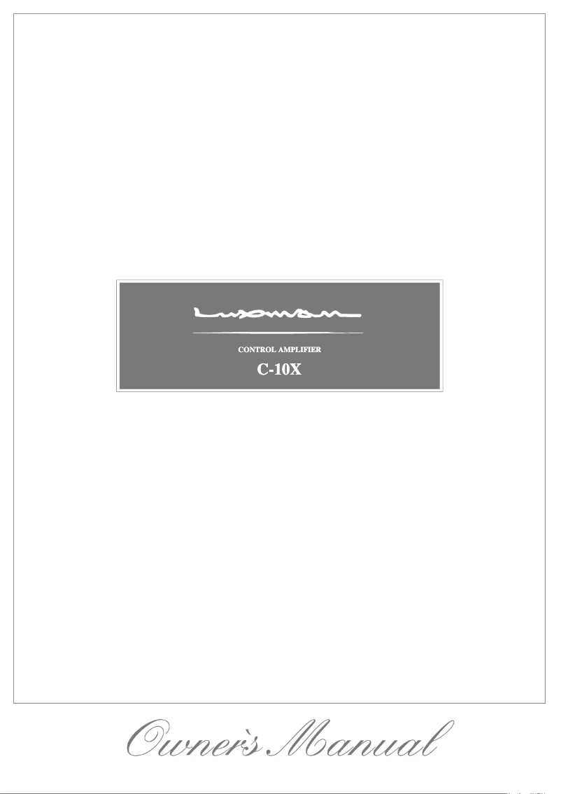 Página 1 del manual Manual de usuario Luxman C-10X