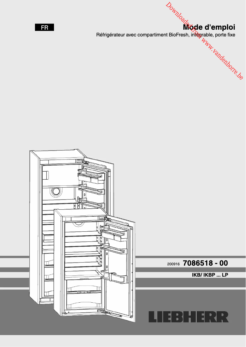 Page 1 de la notice Manuel utilisateur Liebherr IKB 3520 Comfort BioFresh