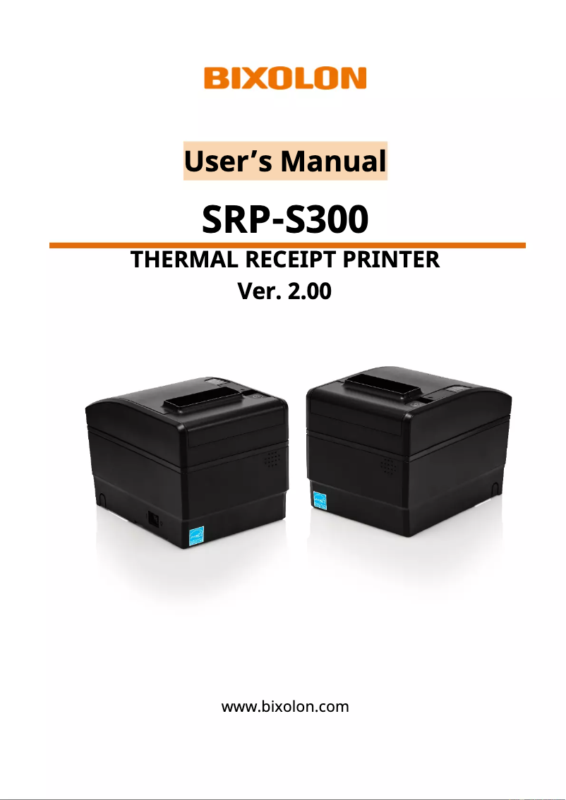 Página 1 del manual Manual de usuario Bixolon SRP-S320