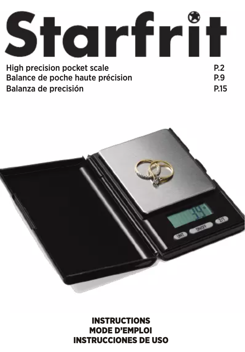 Page 1 de la notice Manuel utilisateur Starfrit 092726-006-0000