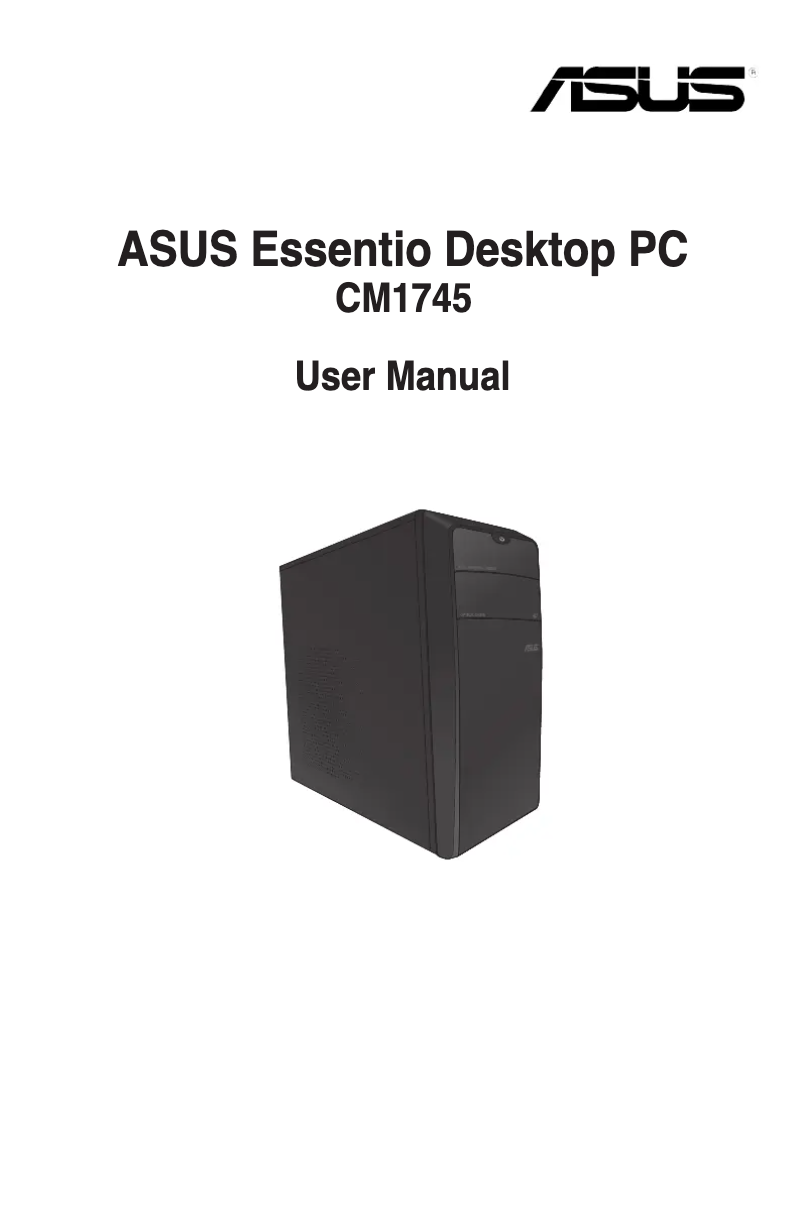 Page n°1 - Manuel utilisateur Asus Essentio CM1745