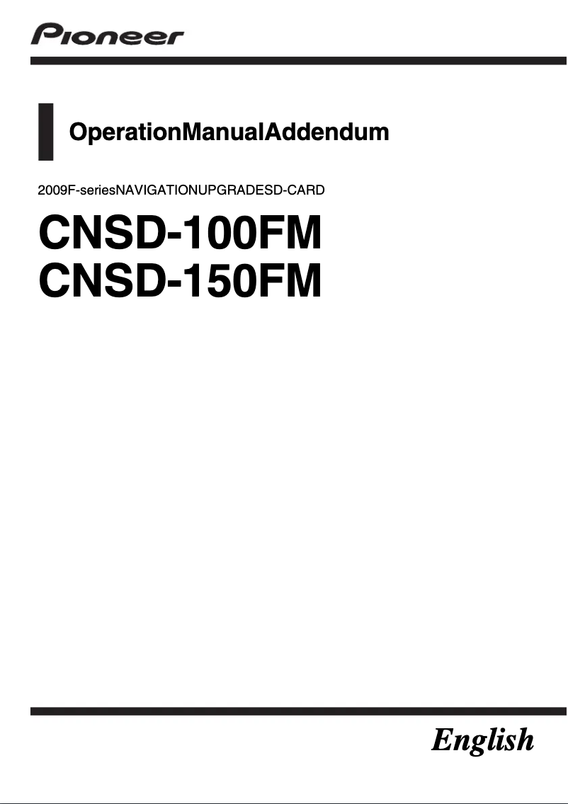 Image de la première page du manuel de l'appareil CNSD-100FM