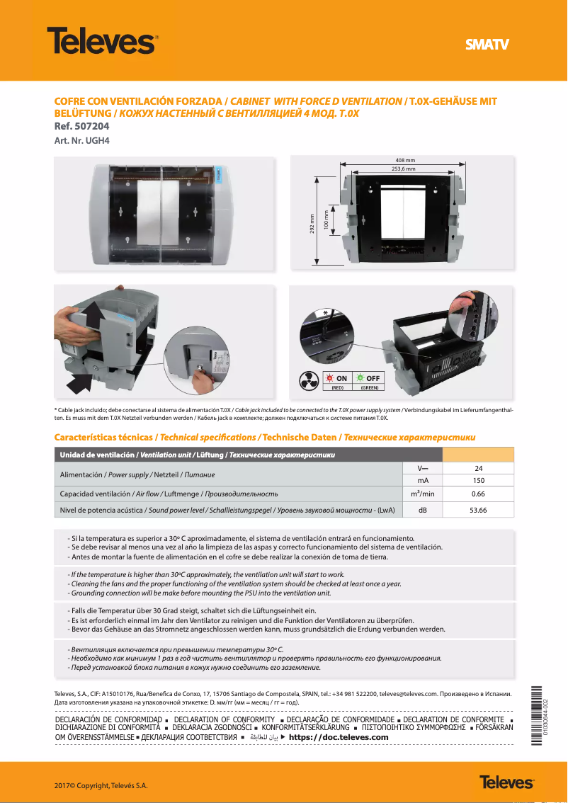 Page n°1 - Manuel utilisateur Televes T.0X 507204