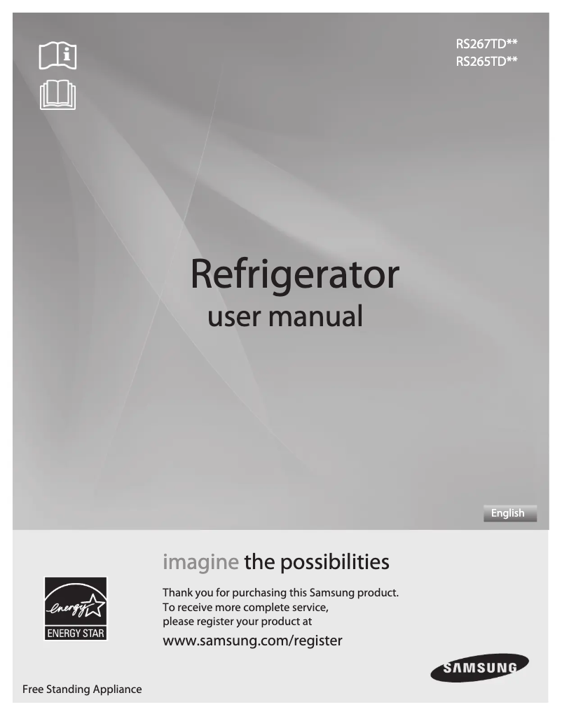 Page n°1 - Manuel utilisateur Samsung RS267TDPN