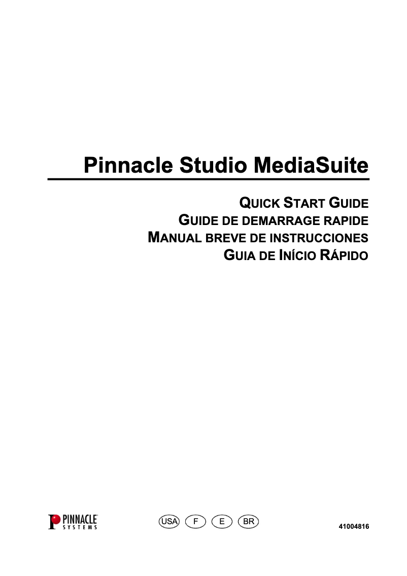 Page n°1 - Guide de démarrage rapide Avid Studio MediaSuite