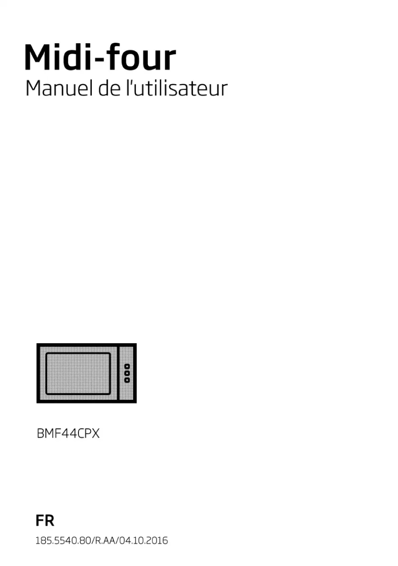 Page 1 de la notice Manuel utilisateur Beko BMF44CPX