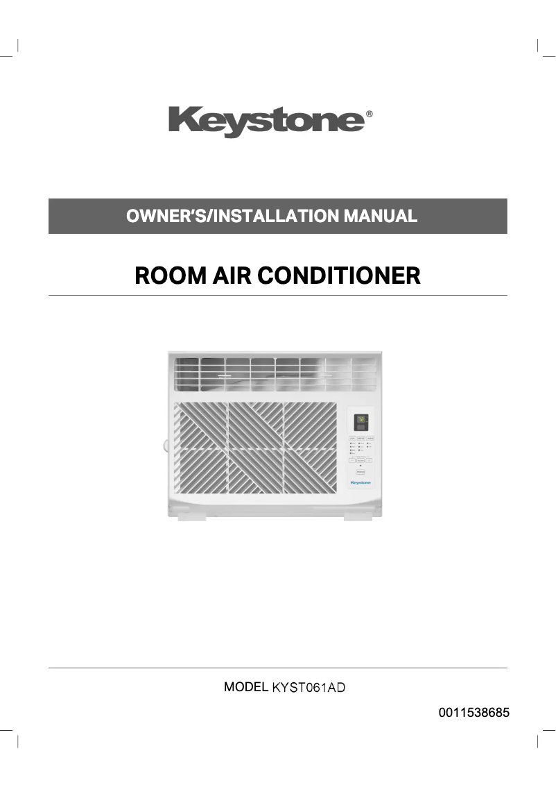 Page n°1 - Manuel utilisateur Keystone KYST061AD