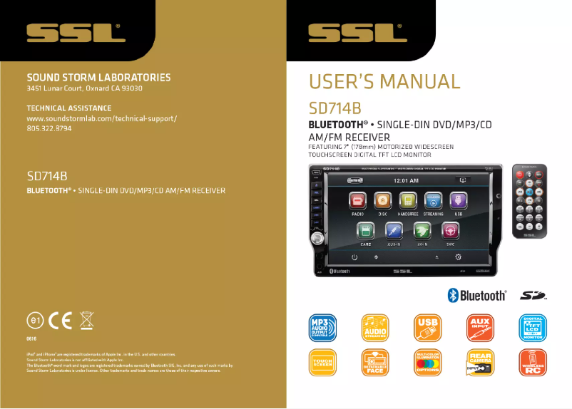 Image de la première page du manuel de l'appareil SD714B