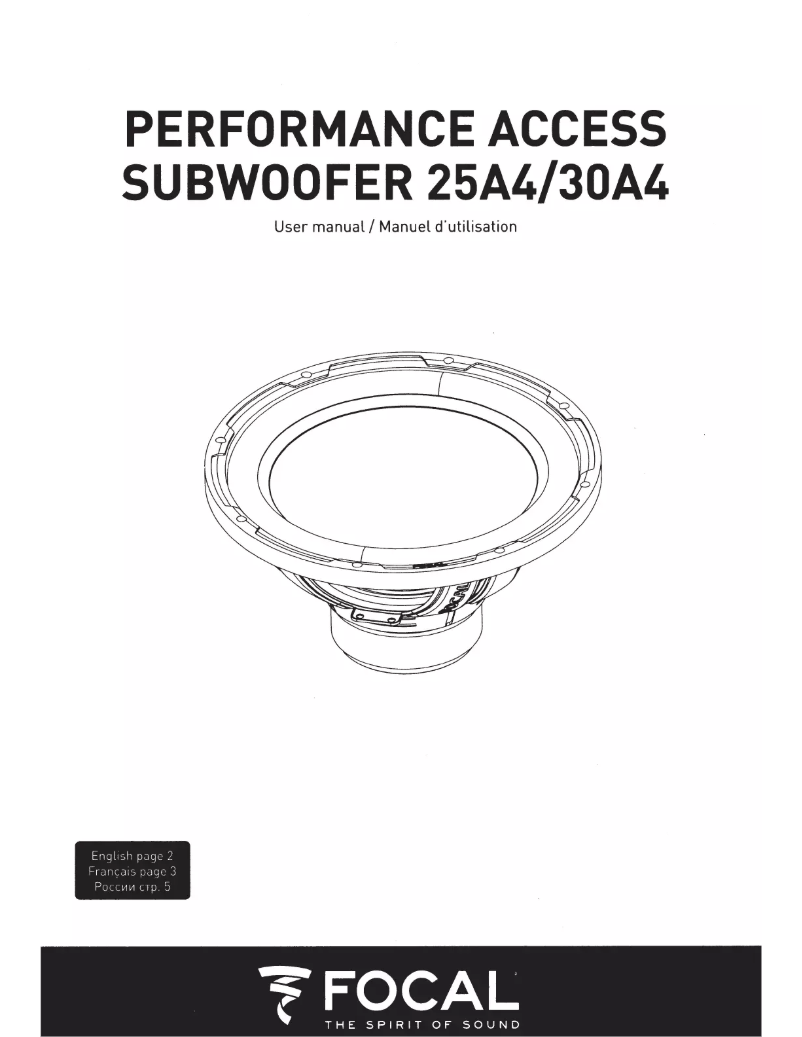 Image de la première page du manuel de l'appareil Performance Access 30A4