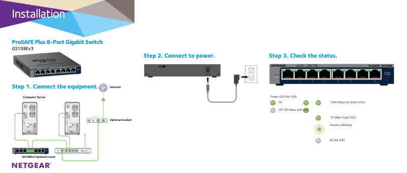 Image de la première page du manuel de l'appareil ProSafe GS108